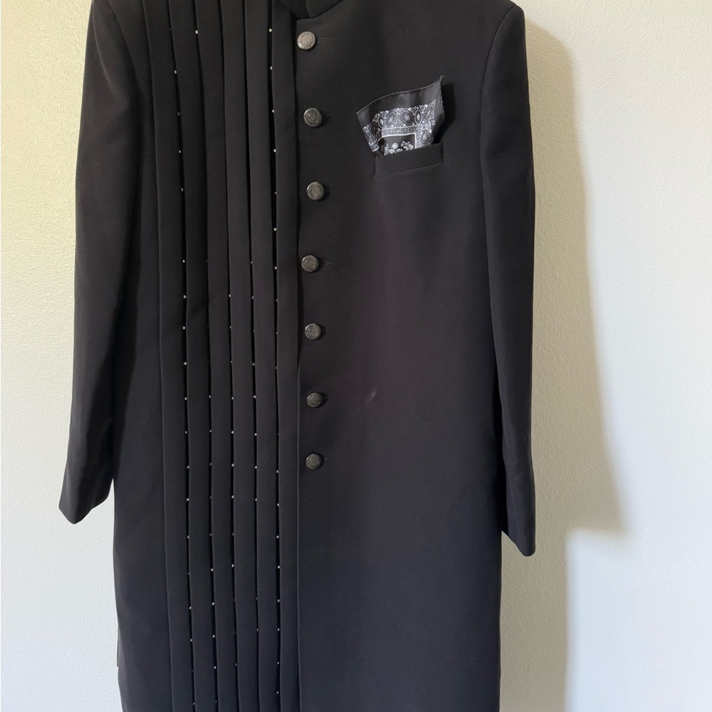Elegant Black Men's SHERWANI indowestern formal suit